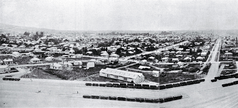 View of Christchurch from power house of the Christchurch Tramway Company looking to the west View of Christchurch from power house of the Christchurch Tramway Company looking to the west