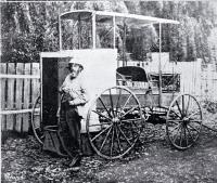 Dr Alfred Charles Barker (1819-1873) pictured with his trap