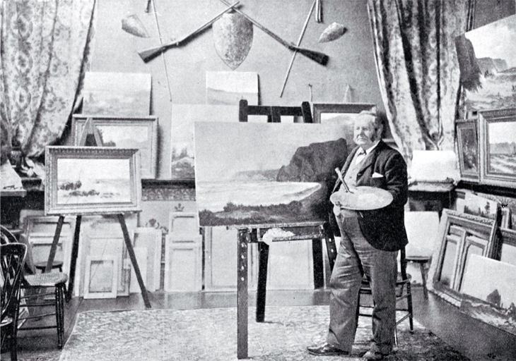Canterbury artist John Gibb shown in his studio Canterbury artist John Gibb shown in his studio