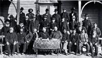 Delegates who attended a representative Maori gathering at Arowhenua Pa, Temuka