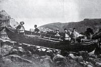 The new lifeboat at Sumner, Rescue, and her crew