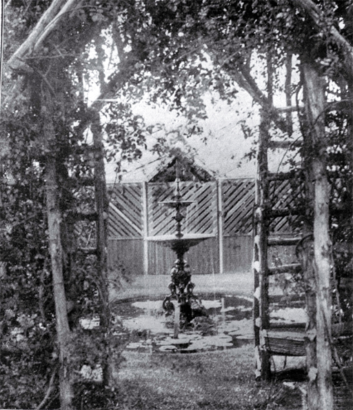 An ornate fountain at Buxton's Nursery, Wilsons Road, Opawa, Christchurch An ornate fountain at Buxton's Nursery, Wilsons Road, Opawa, Christchurch