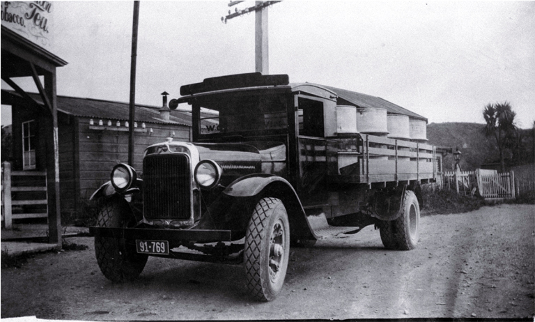 A Highways Transport Leyland truck carrying a load of petrol in 44 gallon drums A Highways Transport Leyland truck carrying a load of petrol in 44 gallon drums