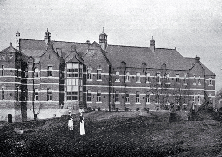 The Hyman Marks Ward, Christchurch Hospital : distinguished by decorative use of brick and terra-cotta. The Hyman Marks Ward, Christchurch Hospital : distinguished by decorative use of brick and terra-cotta.