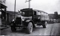 A Highways Transport Leyland truck carrying a load of petrol in 44 gallon drums