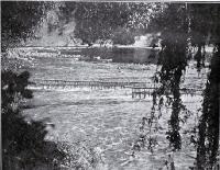 A pa tuna, or eel weir, on the upper reaches of the Wanganui River