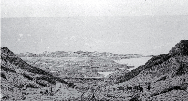 Sketch of the Canterbury Plains from the Bridle Path, Port Hills Sketch of the Canterbury Plains from the Bridle Path, Port Hills