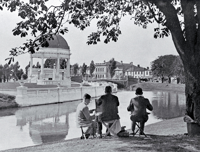 Sketching on the banks of the Avon, Oxford Terrace, near the Edmonds Rotunda, Christchurch Sketching on the banks of the Avon, Oxford Terrace, near the Edmonds Rotunda, Christchurch