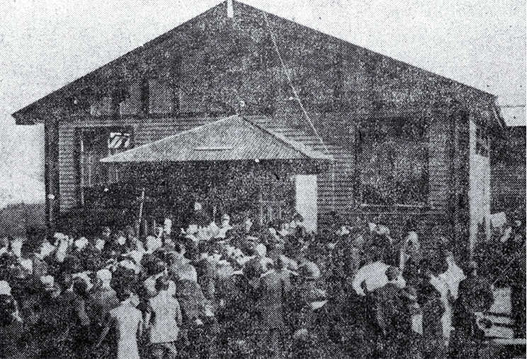 The opening of the new hall at Tuahiwi, North Canterbury The opening of the new hall at Tuahiwi, North Canterbury