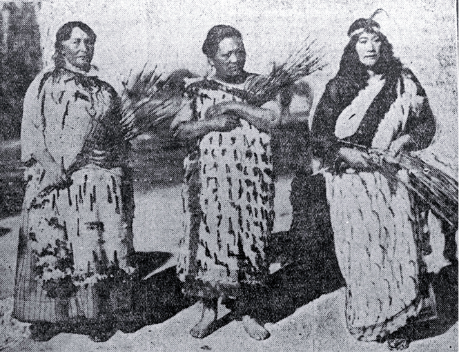 The wahine who welcomed the visitors to Tuahiwi, North Canterbury The wahine who welcomed the visitors to Tuahiwi, North Canterbury