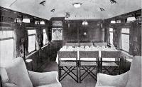 Interior of a dining saloon of a Railways cruiser car