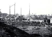 Building the King Edward Barracks, Christchurch