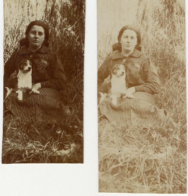 Dorothy Gimblett (16 years old) & Sharp - in mourning for father Dorothy Gimblett (16 years old) & Sharp - in mourning for father