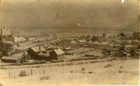 Heathcote Valley - snow - back of school - railway - Maltworks - Methodist Church in middle of photo