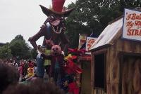 The Three Little Pigs and the Big Bad Wolf float