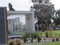 Veranda and garden from Riccarton High School grounds