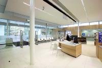 Front desk looking out to main entrance