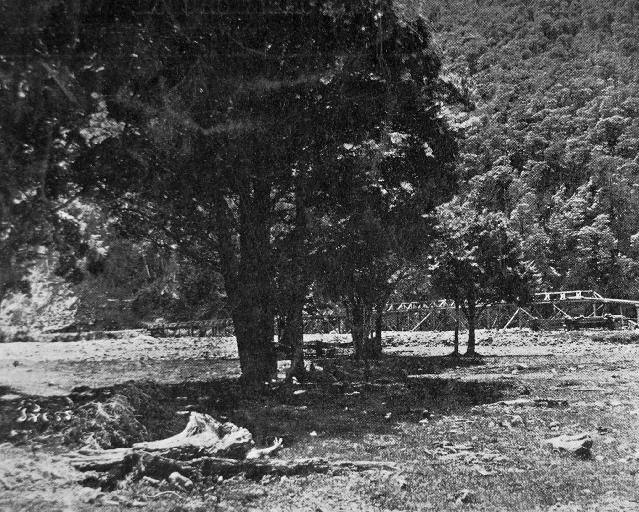 A temporary bridge at Bealey Flat at the Canterbury end of Arthur’s Pass tunnel.