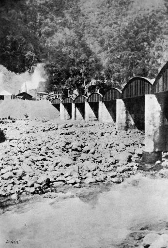 The approach bridge to the tunnel. The approach bridge to the tunnel.