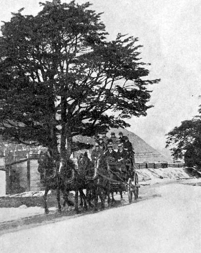 A sight apparently destined to disappear: a passenger coach leaving Arthur’s Pass for Otira. A sight apparently destined to disappear: a passenger coach leaving Arthur’s Pass for Otira.