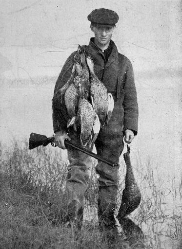 A duck shooter at Lake Ellesmere and his day’s bag. A duck shooter at Lake Ellesmere and his day’s bag.