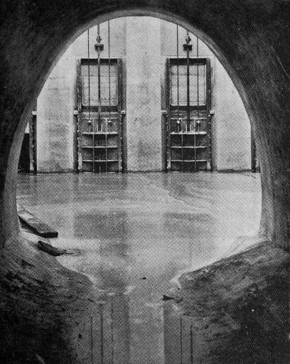 The surge chamber (reservoir) on the sloping bank of the Rakaia, 480 feet above the riverbed, distant 107 chains from the Lake Shore. The surge chamber (reservoir) on the sloping bank of the Rakaia, 480 feet above the riverbed, distant 107 chains from the Lake Shore.