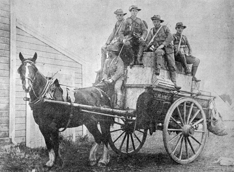 A fatigue party on duty, Addington Camp, Christchurch A fatigue party on duty, Addington Camp, Christchurch