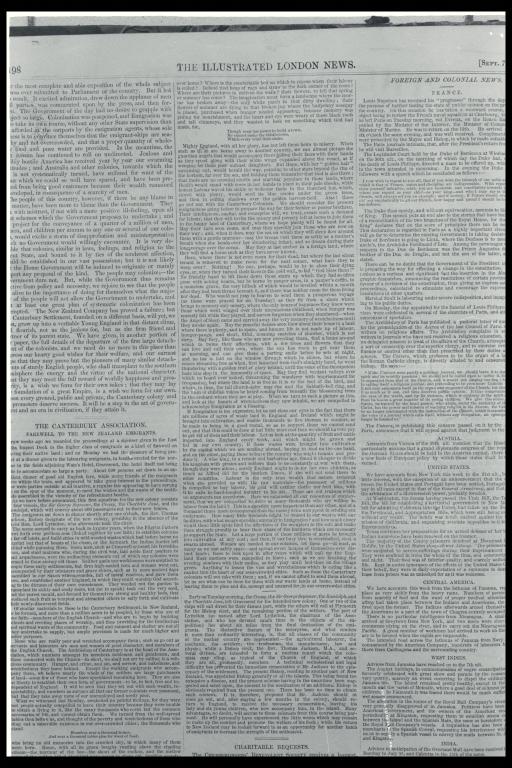Continuation of an account of the Canterbury Association's farewell to New Zealand emigrants Continuation of an account of the Canterbury Association's farewell to New Zealand emigrants