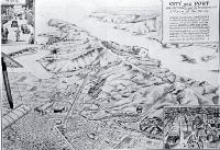 Map of a scheme suggested by the Port and City Committee showing a new road tunnel to Lyttelton 