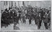 Unemployed men gather outside the Labour Bureau, Christchurch 