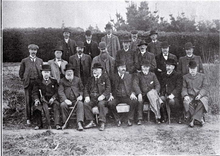 Members of the Christchurch Drainage Board and visitors present at the opening of the septic tank, Bromley sewage farm Members of the Christchurch Drainage Board and visitors present at the opening of the septic tank, Bromley sewage farm