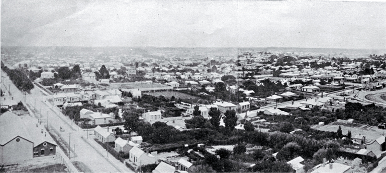 View of Christchurch from power house of the Christchurch Tramway Company looking to the east View of Christchurch from power house of the Christchurch Tramway Company looking to the east