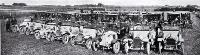 No. 1 Company, New Zealand Territorial Engineers leaving their camp at Marshland for Christchurch in taxicabs and motor cars