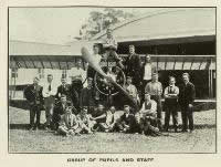 Group of pupils and staff - photo taken from CNZAC booklet