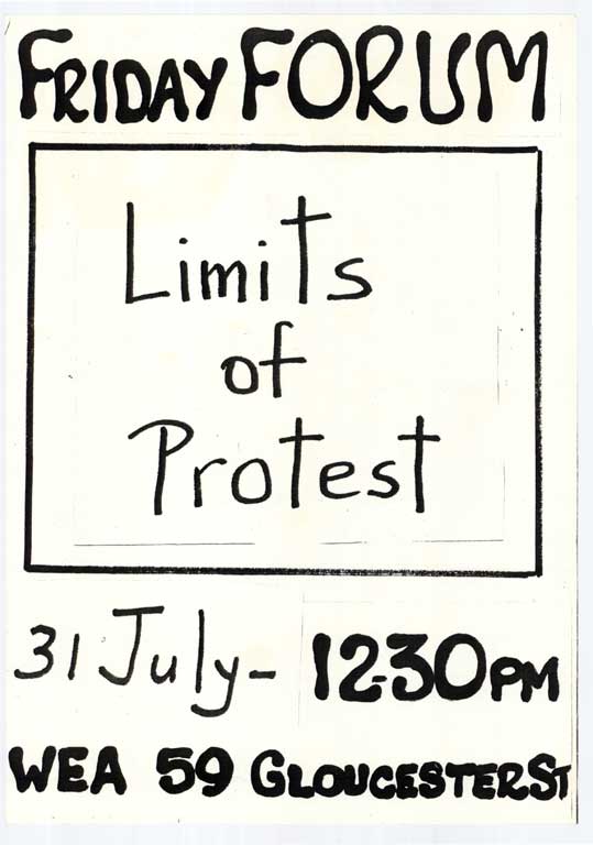 Friday Forum, Limits of Protest. Friday Forum, Limits of Protest.