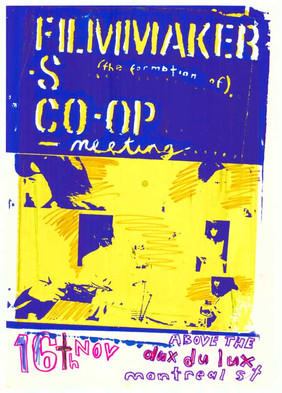 (the formation of) Filmakers Co-op meeting (the formation of) Filmakers Co-op meeting