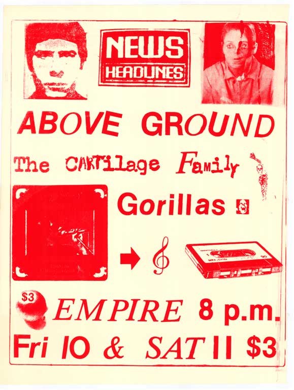 Above Ground, The Cartilage Family and Gorillas. Above Ground, The Cartilage Family and Gorillas.