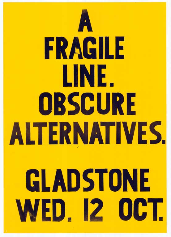 A fragile line. Obscure alternatives A fragile line. Obscure alternatives