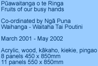 Pūawaitanga o te Ringa - Fruits of our busy hands