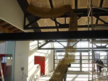 Installation of the whariki at