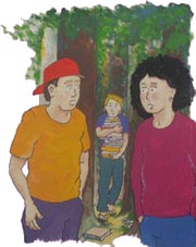 He stared at Sam and Daisy in horror. 