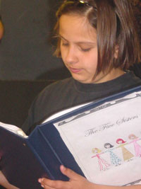 The narrator reads the story of The five sisters