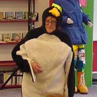 Margaret reads from the book