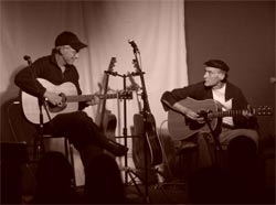 Hugh Campbell (left) and John Hooker (right) playing together.