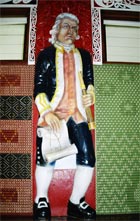 Aoraki, interior carving detail:   Captain Cook.