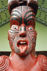 Aoraki carving detail of poukaiāwhā