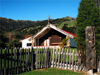 Ōnuku Marae viewed from outside the boundary fence