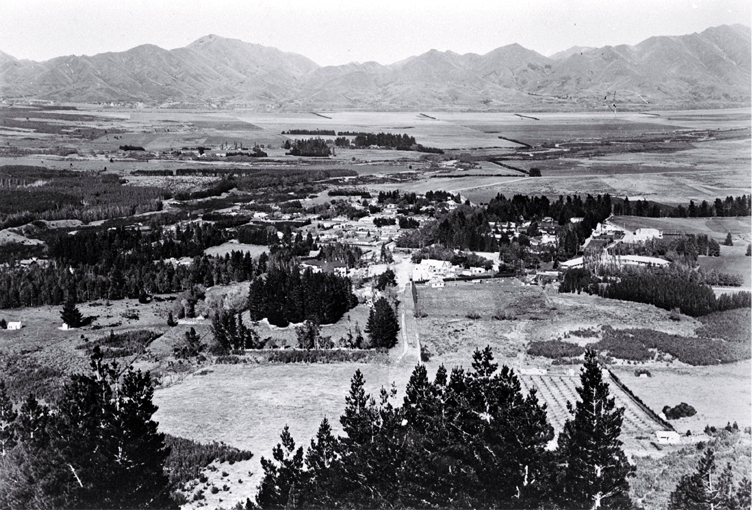 A view of Hanmer Springs with the Hanmer Range in the background A view of Hanmer Springs with the Hanmer Range in the background