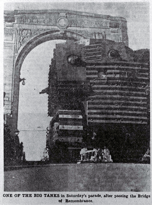 A Bob Semple tank crosses the Bridge of Remembrance during a defence parade through Christchurch A Bob Semple tank crosses the Bridge of Remembrance during a defence parade through Christchurch