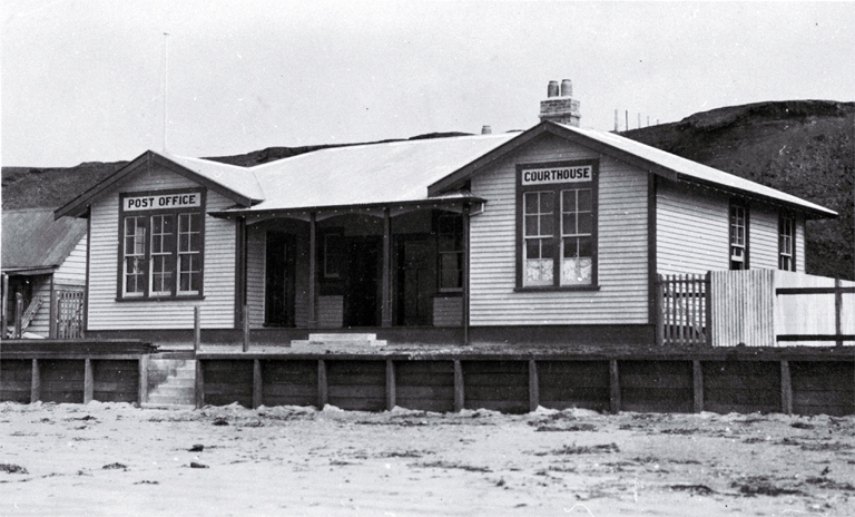 The combined courthouse and post office built in 1916 at Waitangi, Chatham Islands The combined courthouse and post office built in 1916 at Waitangi, Chatham Islands